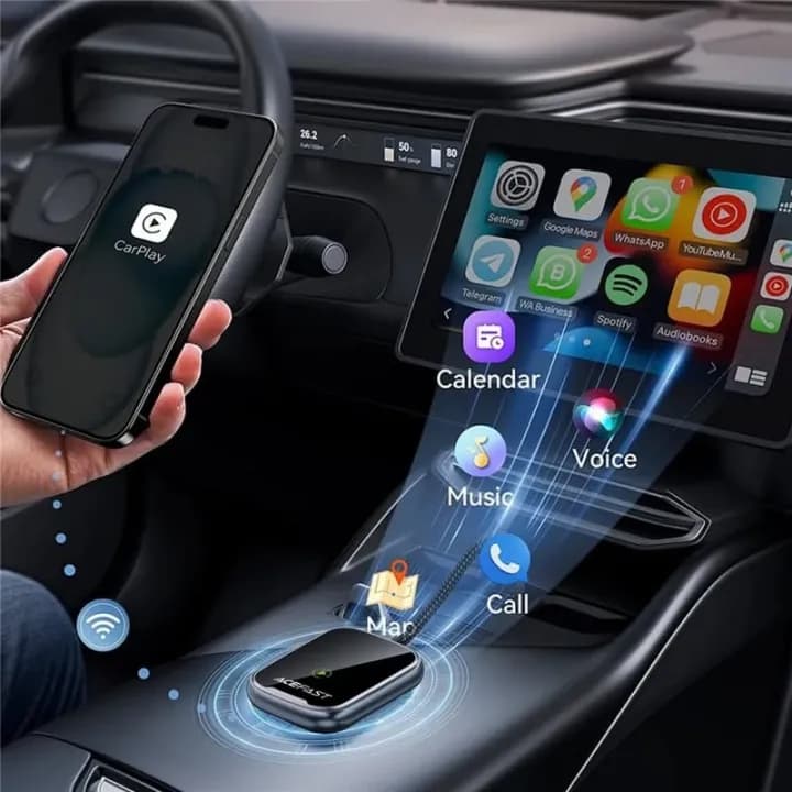 ACEFAST QC1 USB-A Wireless CarPlay & Android Auto Adapter