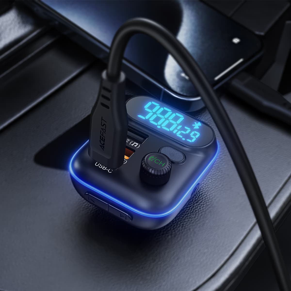 ACEFAST B25 Fast Charger Car FM Wireless Transmitter