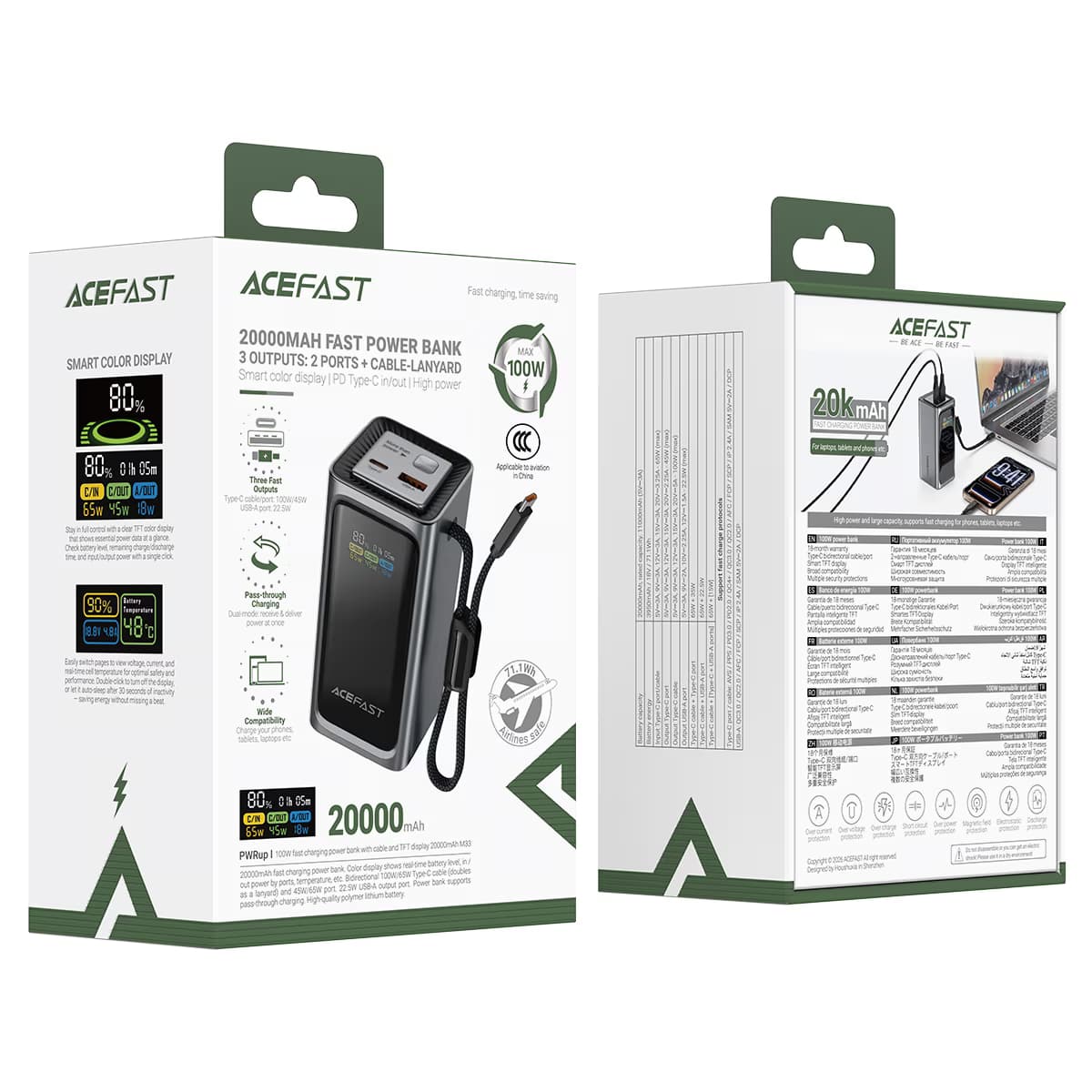 ACEFAST 20000mAh Fast Power Bank 