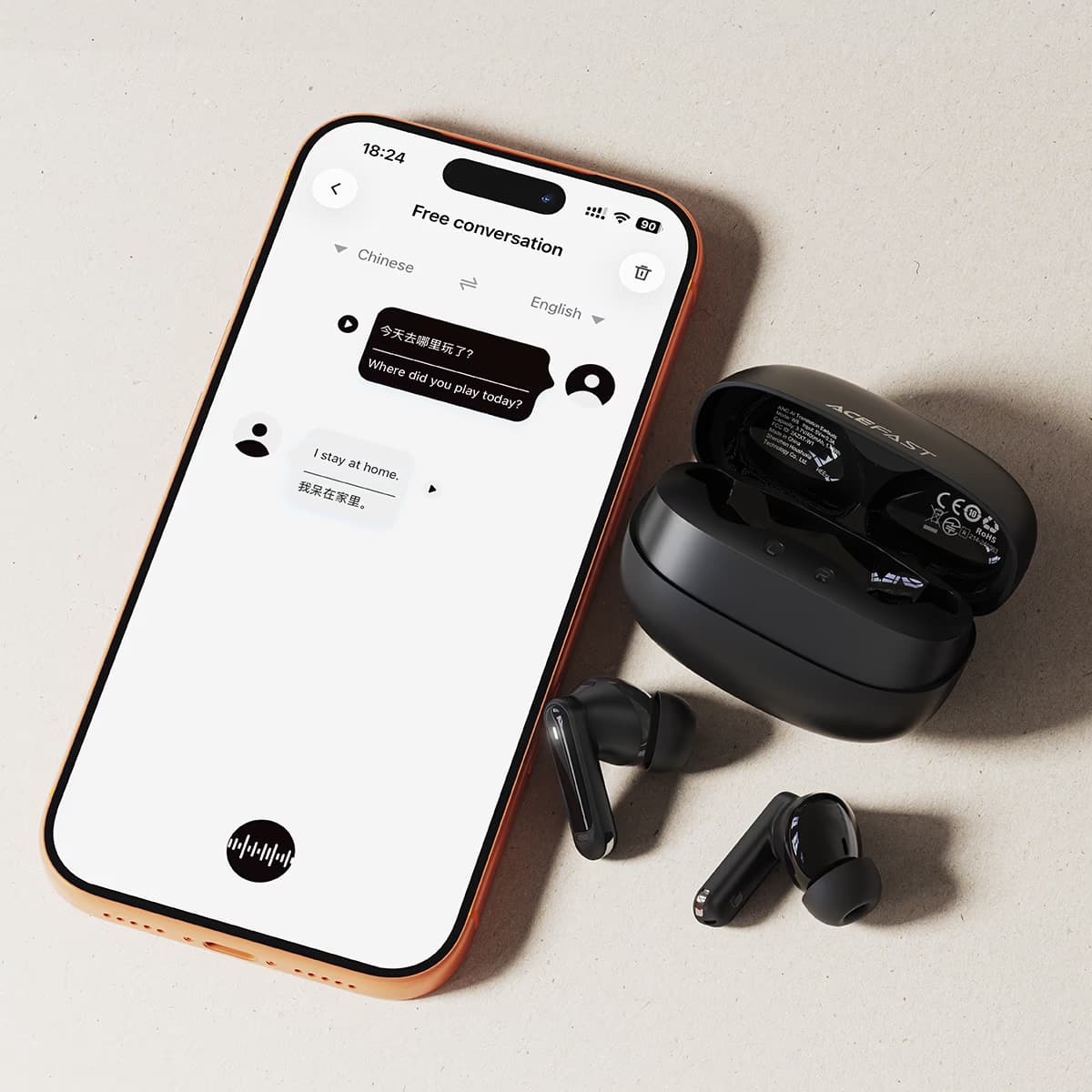 ACEFAST W8 Earbuds ANC AI Translation | Waterproof 