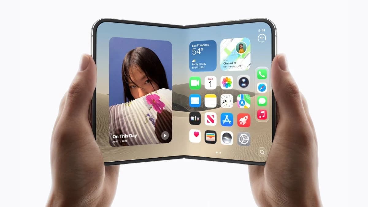 Flagship smartphone on a dark reflective surface